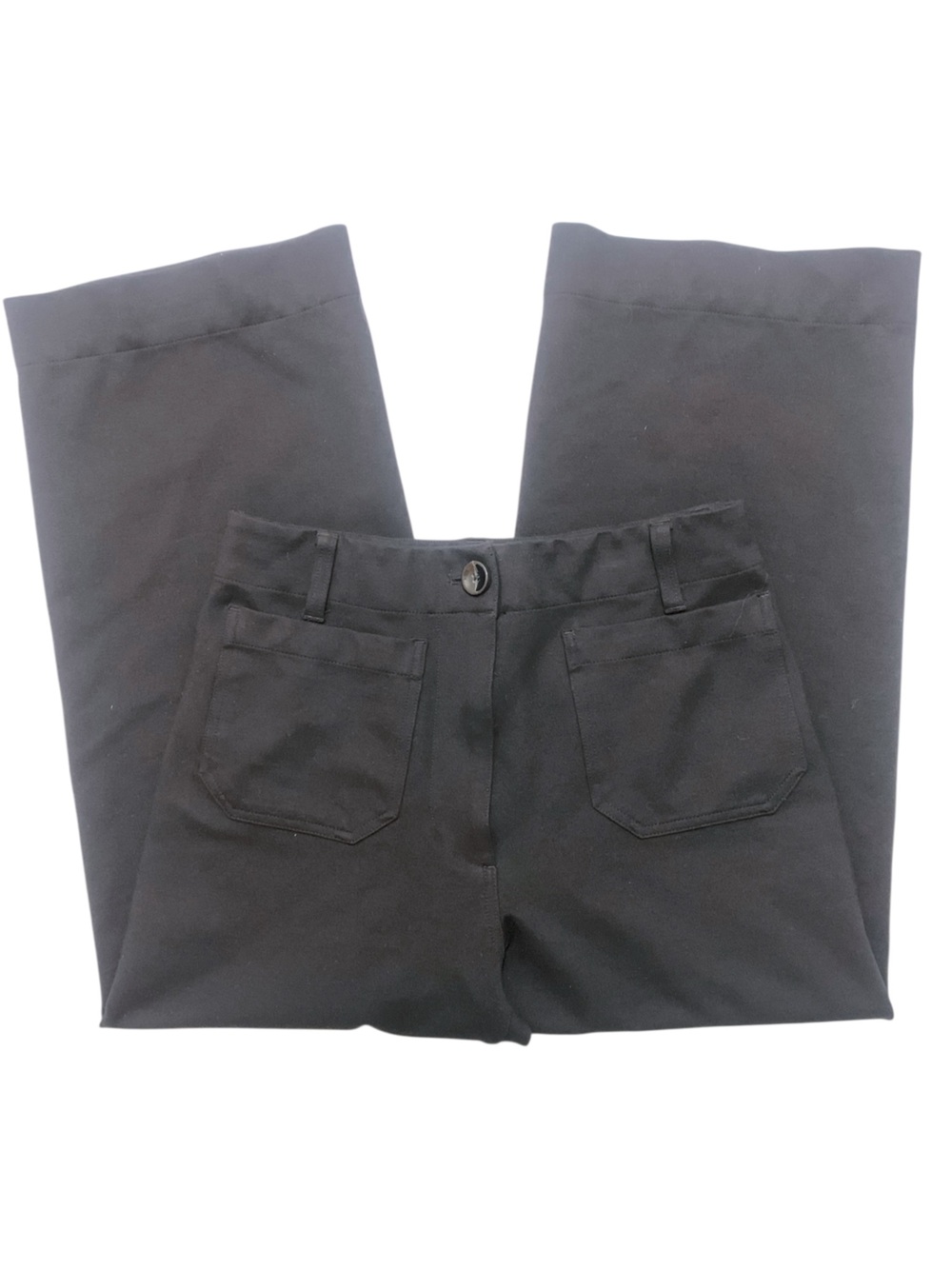 Quince Ultra Stretch Ponte Wide Leg Crop Pants Black Size 4 Minimalist Capsule - Picture 8 of 8